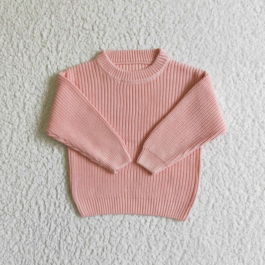 Pink Color long Sleeve Sweater Top