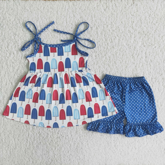 Summer July 4th Popsicle Girls Outfit