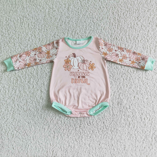 LR0092 Baby Girls Pumpkin Patch Shirt Romper