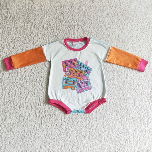 LR0150 Baby Girls Shirt Romper
