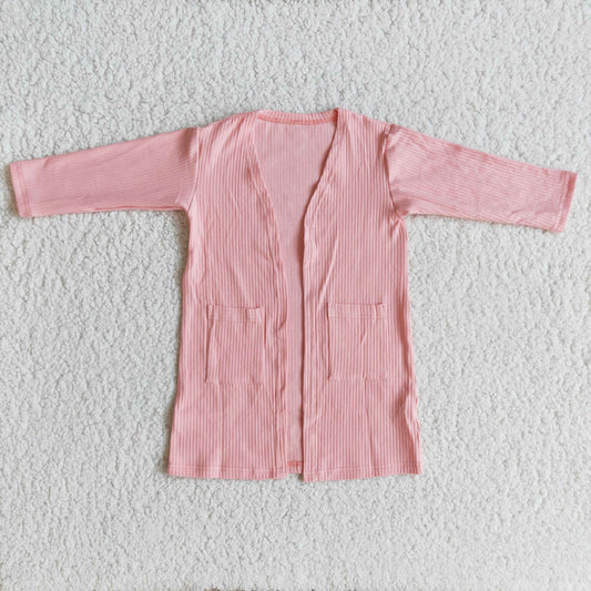 Coral 100% Cotton Long Sleeve Spring Cardigan