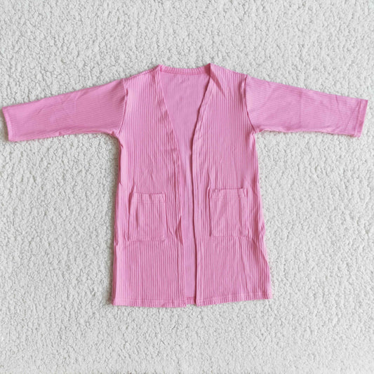 Restocking  Pink 100% Cotton Long Sleeve Spring Cardigan