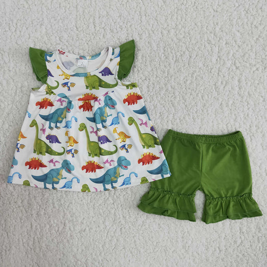 Kids Girls Dinosaur Boutique Outfit