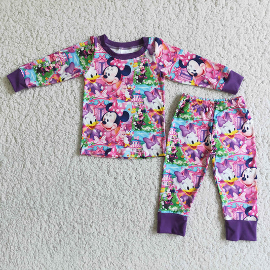 Baby Girls Cute Cartoon Mouse Pajamas Set