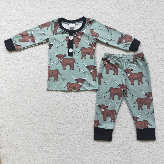 Boys Heifer Long Sleeve Pajamas Set
