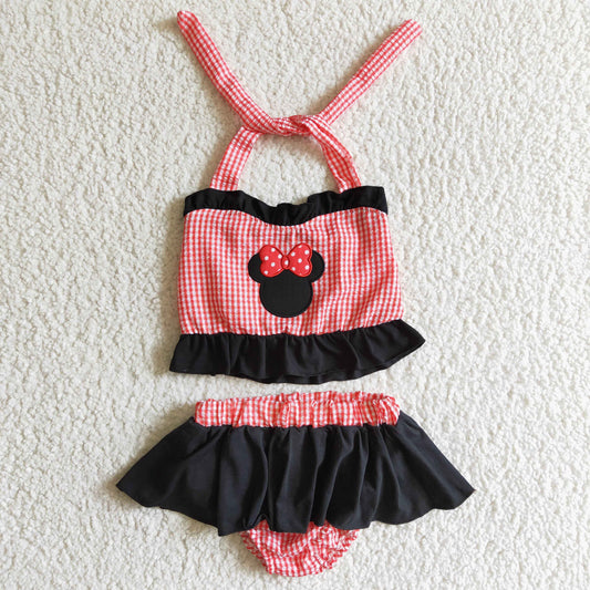 S0008 Summer Girls Cartoon Swimsuit Embroidery