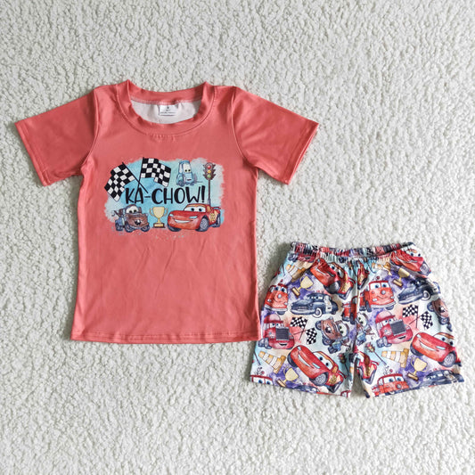 B15-25 Boys Movies Car Summer Outfit