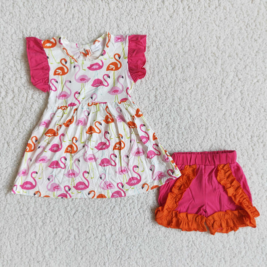 C2-9 Summer Flamingo Shorts Outfit