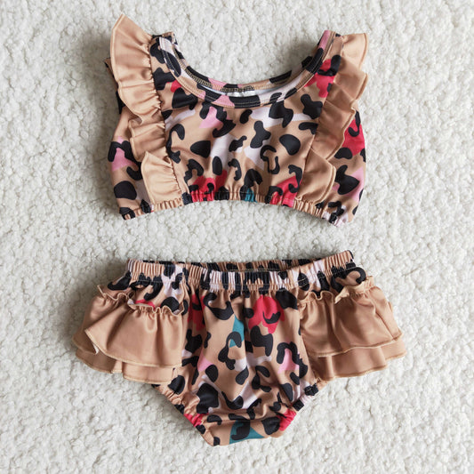 Summer Fashion Girls Leopard Swimsuit