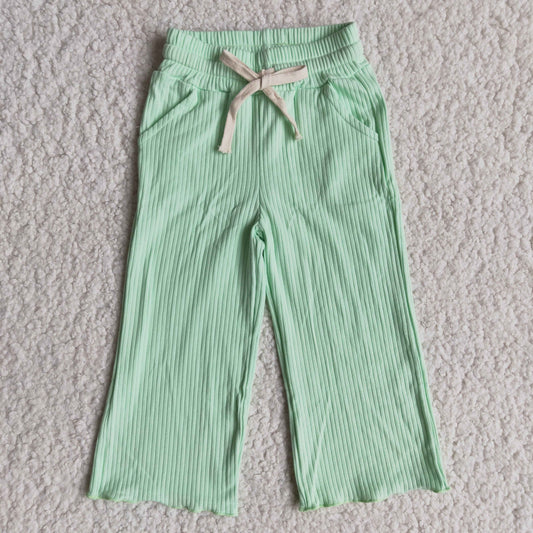Green Color Cotton Pants
