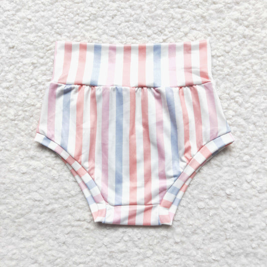 SS0044 Baby  Girls Colorful Striped Bummie