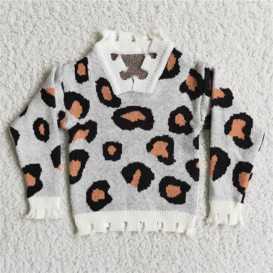 Winter Fall Fashion Leopard Sweater