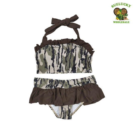 Cute Baby Girls  Two Pieces Camo Swimsuits