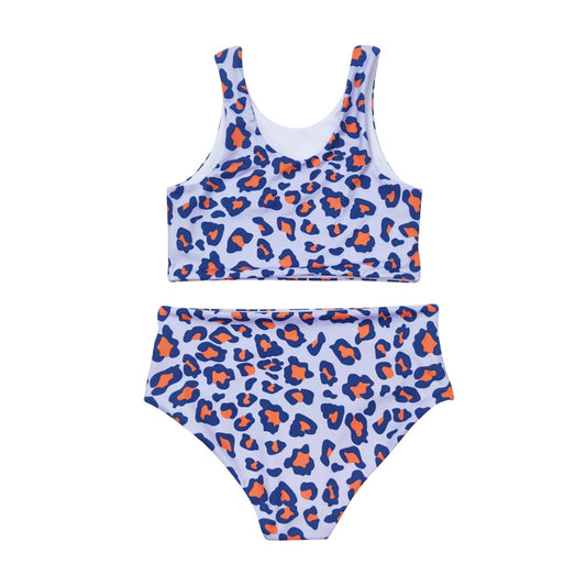 S0229 Baby Girls Leopard Swimsuit Set