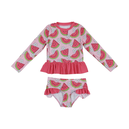 Baby Girls Watermelon Long Sleeve Swimwear