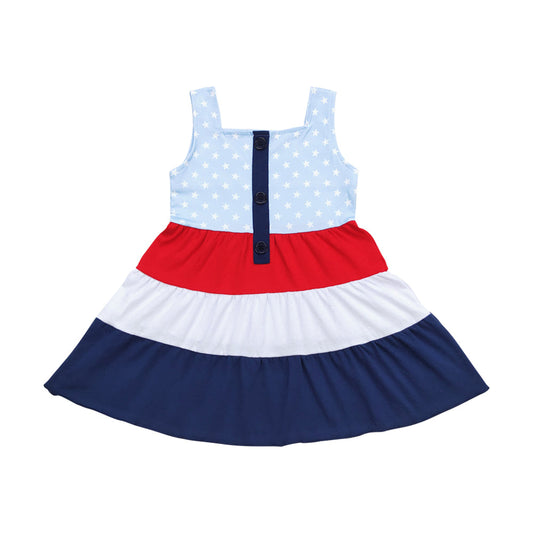 Baby Girls July 4th Red White Blue Dress
