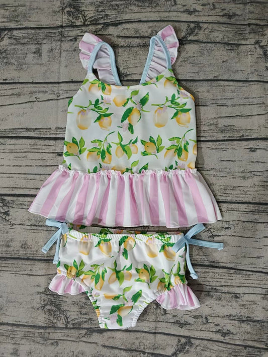 Baby Girls Lemon Swimming Suit Two-piece  (MOQ 5 ) Pre order