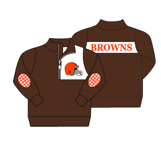 3 MOQ  Kids Boys Browns Football Team Pullover Top