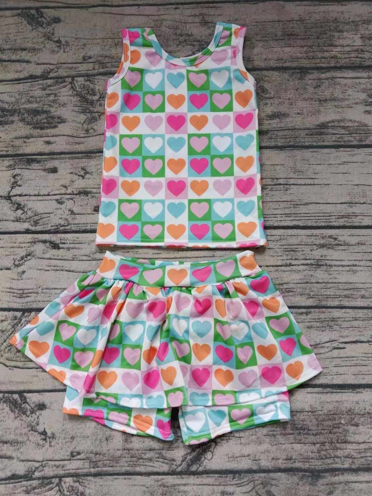 Baby Girls Colorful Hear Skirt Preorder 3 MOQ