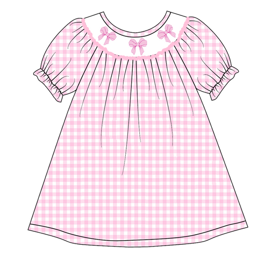 Baby Girls Pink Bow Dress Preorder  3 MOQ