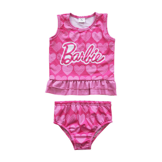GBO0077 Baby Girls Hot Pink Swimsuit