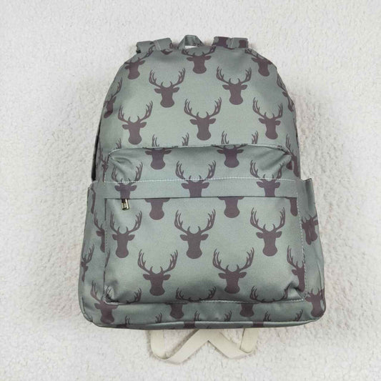Kids Boys Green Deer Print  Backpack School Bag