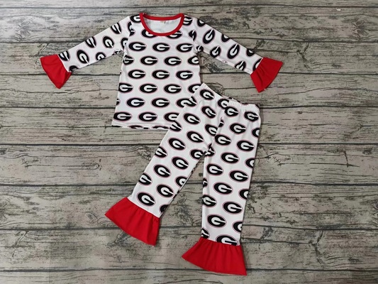 Baby Girls G Football Team Long Sleeve Pajama Set  Preorder 3 MOQ