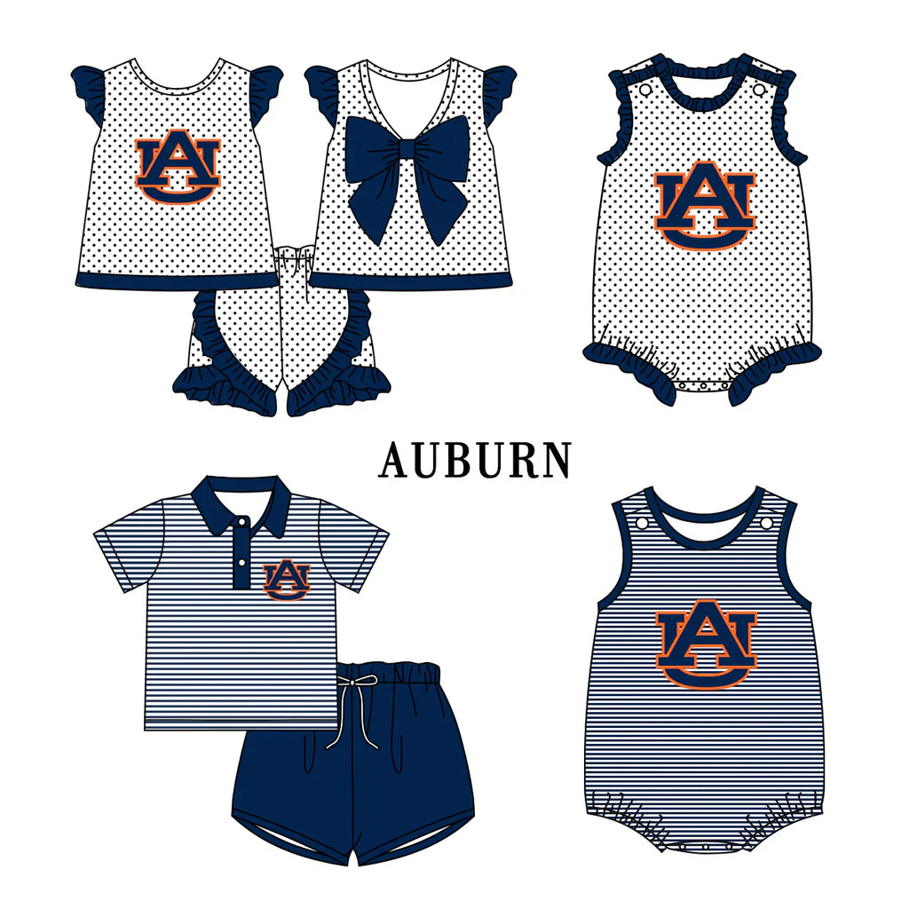 Sibling Auburn University Football Team Clothes Set Pre-order 3 MOQ