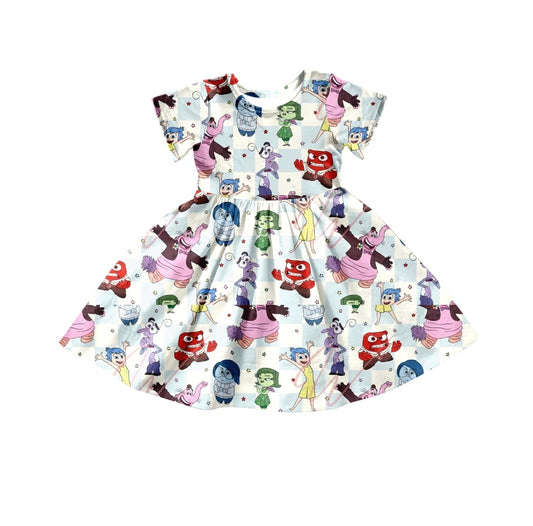 Baby Girls Cartoon Short Sleeve Dress Preorder  3 MOQ