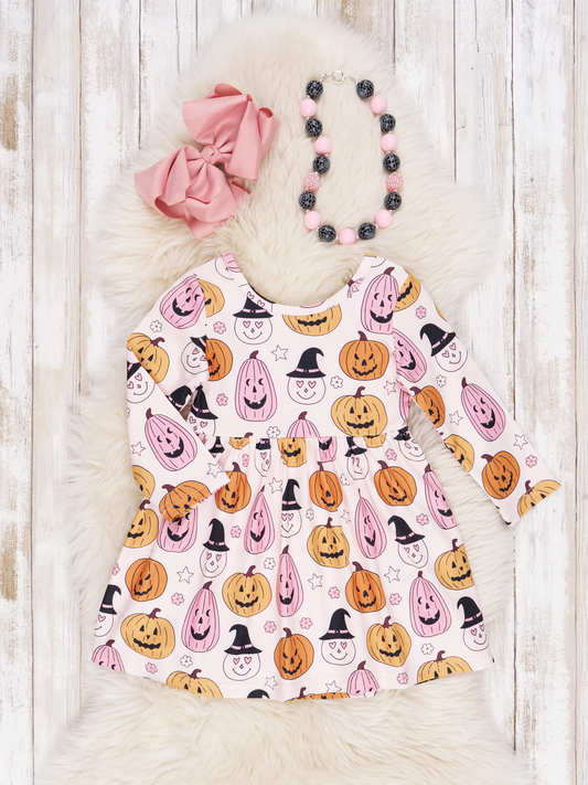 Baby Girls Halloween Pumpkin Dress Preorder 3 MOQ