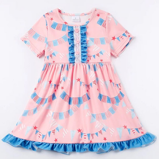 (5MOQ) Baby Girls July 4th Dress Pre-order