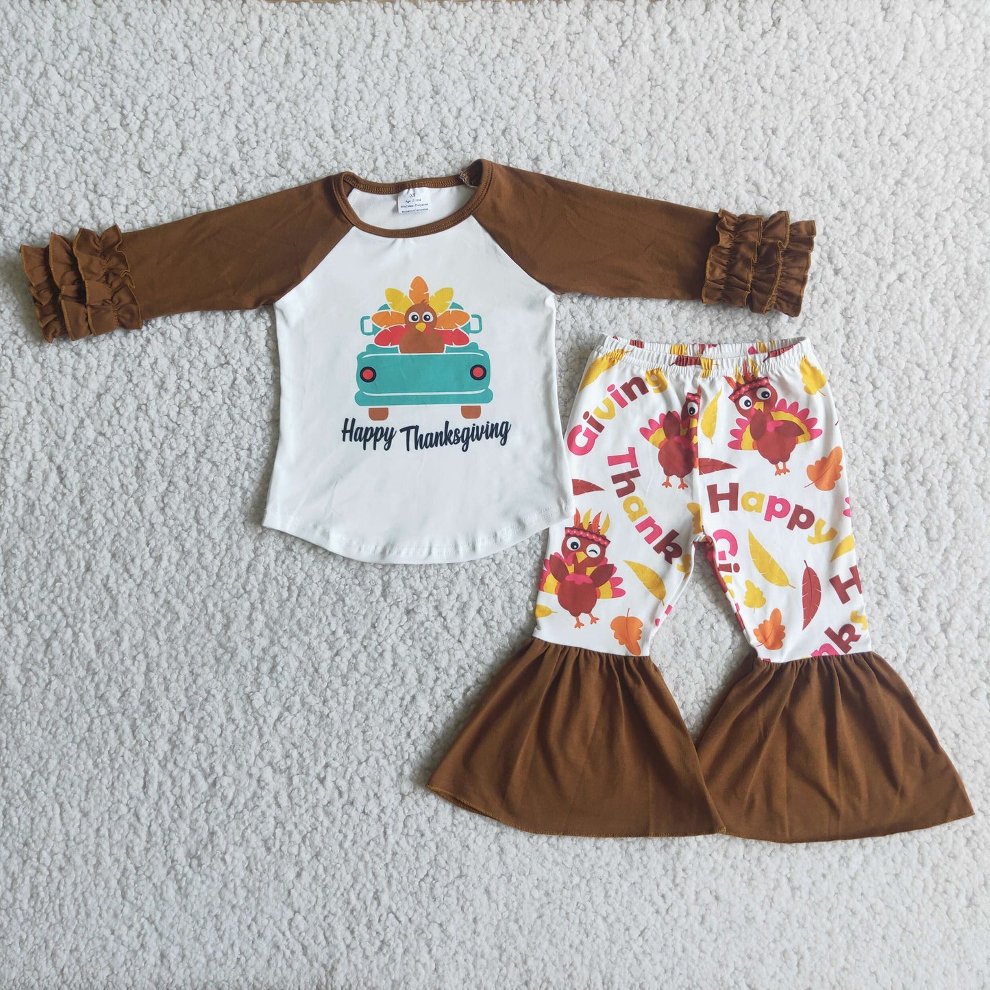6 C8-16 Happy Thanksgiving Day Bell Bottom Pants Outfit