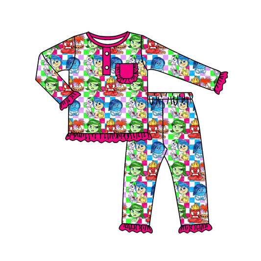 Baby Girls Cartoon Long Sleeve  Pajama Set Preorder 3 MOQ