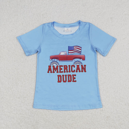 Baby Boys American Dude July 4th Short Sleeve T-shirt Top