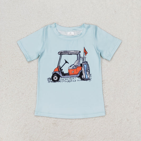 Baby Boys Summer Golf Car Short Sleeve T-shirt Top