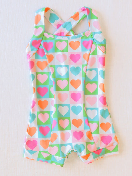 Baby Girls colorful Heart Swimsuit (5 MOQ) Pre order