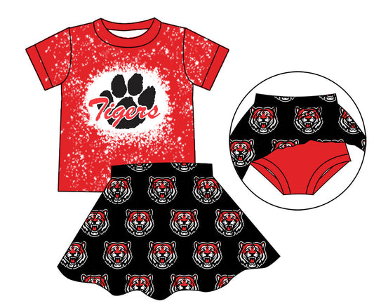 Kids Girls Tiger Football Team  Skirt Set Preorder 3 MOQ