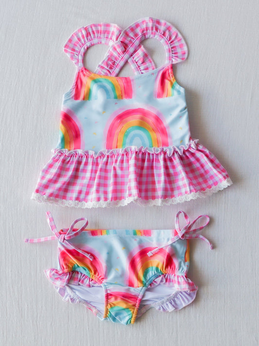 Baby Girls  Rainbow Two Piece Swimsuit Pre order 5 MOQ