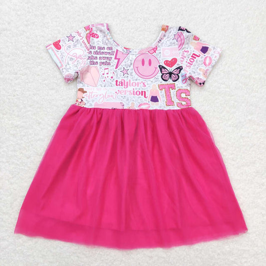 Baby Girls Pop Singer Hot Pink Tulle Dress