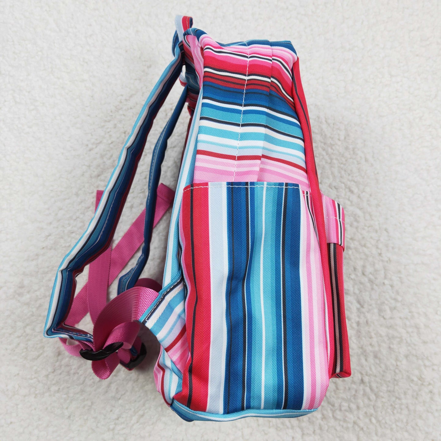 BA0046 Pink Blue Sherpe Kids Bag