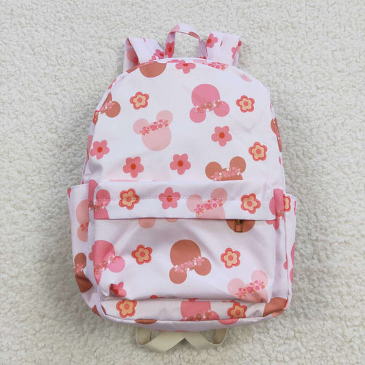 BA0092  Kids Girls Cartoon Mouse Pink Backpack Bag