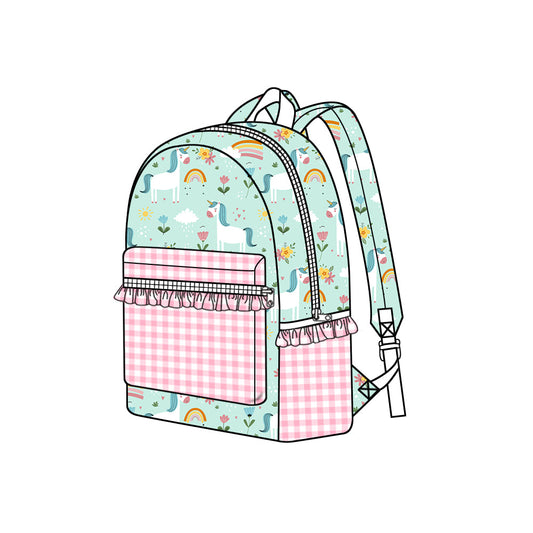 Preorder BA0166 Kids Girls Cute Unicorn Backpack School Bag