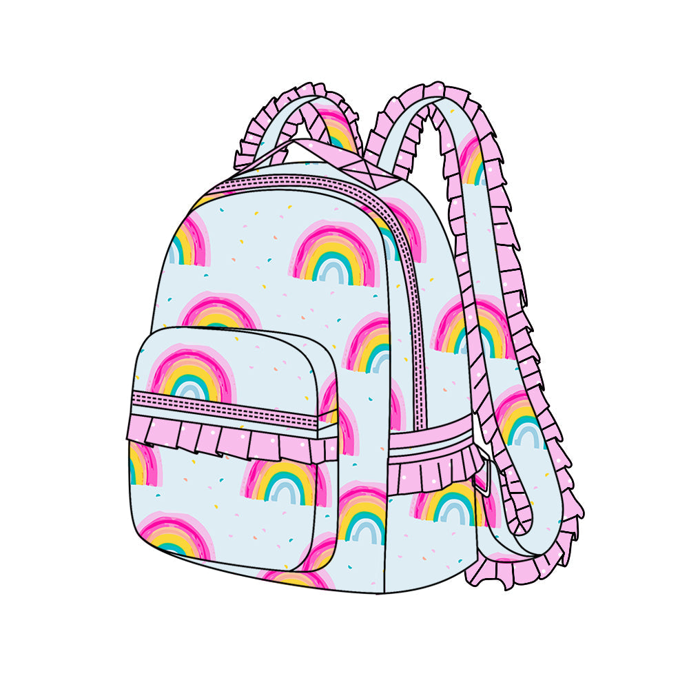 Preorder BA0167 Kids Girls Rainbow Backpack School Bag