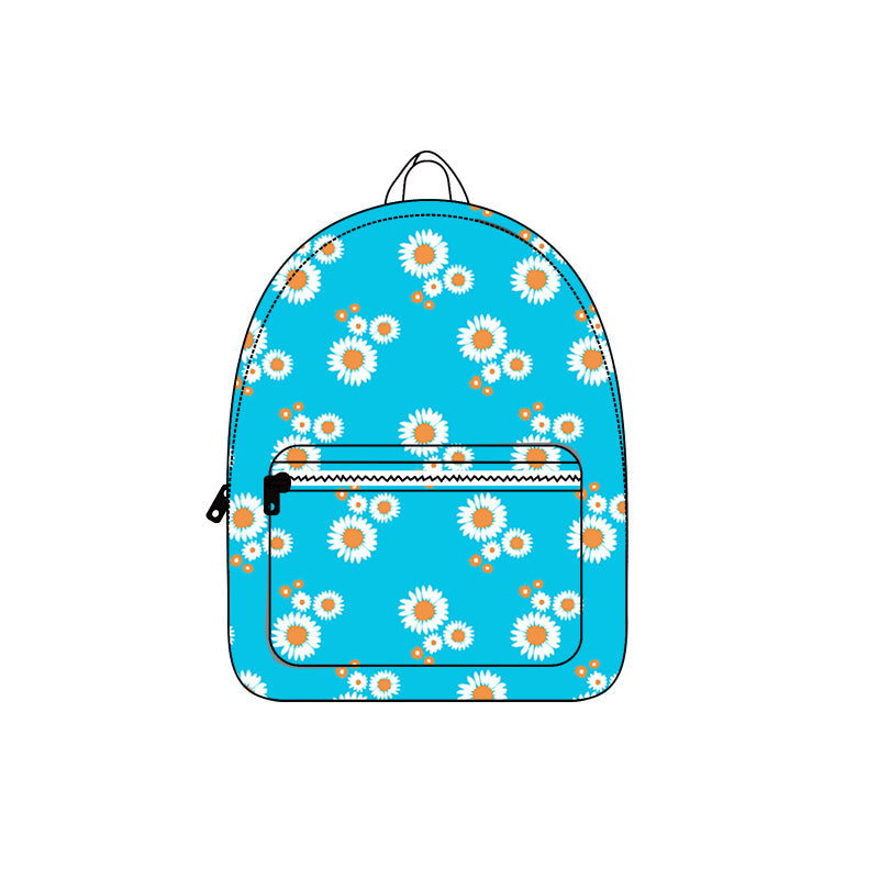 Preorder BA0168 Kids Girls Daisy Print  Backpack School Bag
