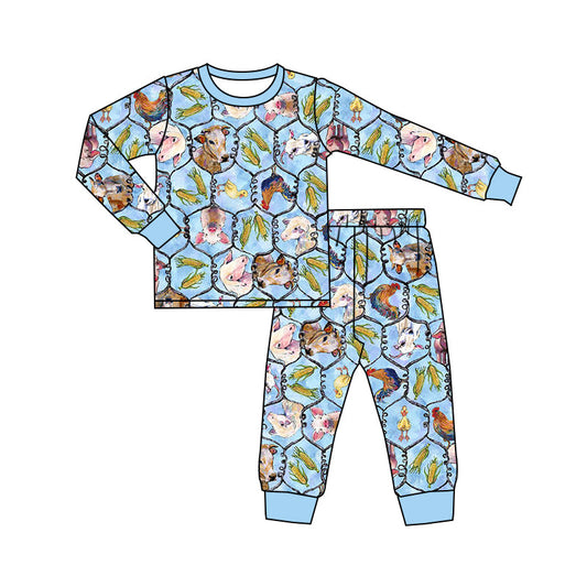Baby Boys  Farm Animal Pants Pajama Set Pre-order 3MOQ