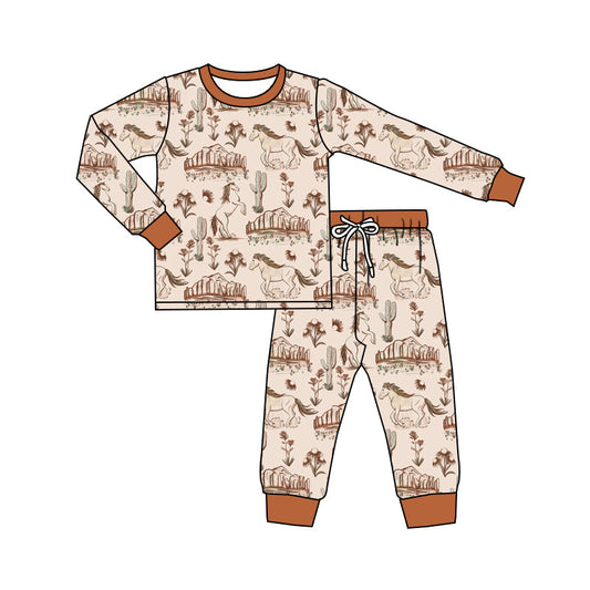 Baby Boys Western Horse Pajama Set Preorder