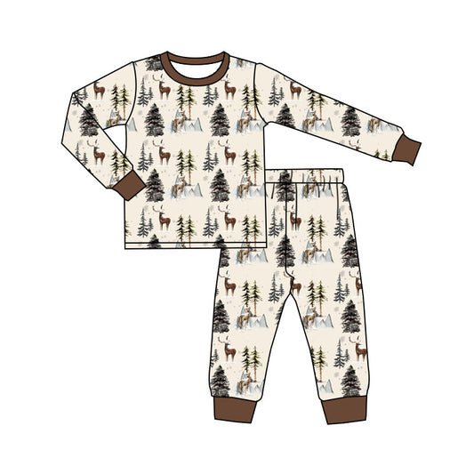BLP0569 Baby Boys Dear Long Sleeve Pajama Set Preorder