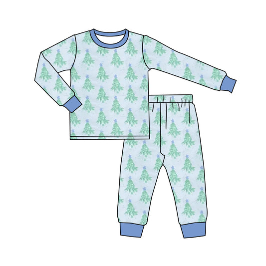 BLP0639 Baby Boys Christmas Tree Pajama Set Preorder