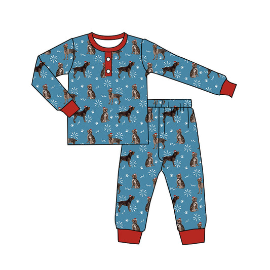 BLP0652 Baby Boys Christgmas Dog Pajama Set Pre-order
