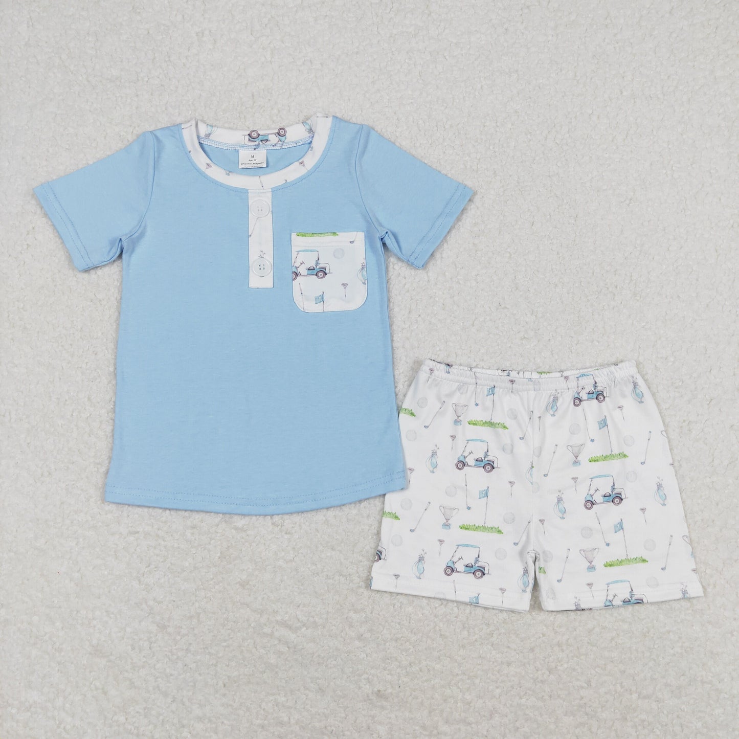 Summer Sibling Baby Golf Outfit and Romper